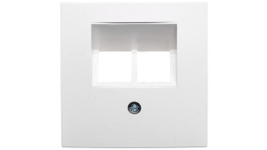 Berker B1/B3/B7 Płytka czołowa podwójna do gniazda przyłączeniowego UAE biała 14091909