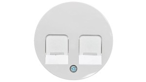 Berker R.1/R.3 Element centralny z zasuwami chroniącymi przed kurzem biały, połysk 11812089