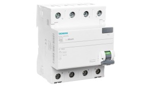 Wyłącznik różnicowoprądowy 4P 63A 0,03A typ AC biegun N-lewe 30mA 400V SENTRON 5SV4346-0KL