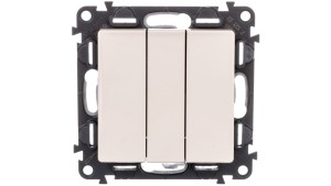 VALENA LIFE Łącznik potrójny kremowy 752203