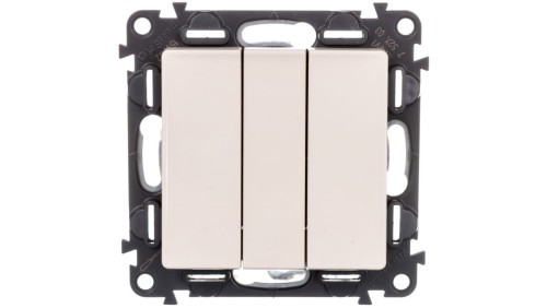 VALENA LIFE Łącznik potrójny kremowy 752203