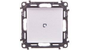 VALENA LIFE Łącznik jednobiegunowy z podświetleniem aluminium 752310