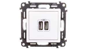 VALENA LIFE Ładowarka z gniazdem 2xUSB biały 753112
