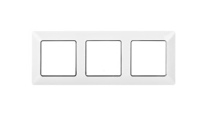 VALENA LIFE Ramka potrójna biała/chrom 754033