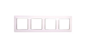 VALENA LIFE Ramka poczwórna biała/chrom 754034