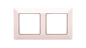 VALENA LIFE Ramka podwójna kremowa/złota 754062