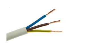 Przewód mieszkaniowy H03VV-F (OMY) 3x0,75 żo biały 300/300V /100m/