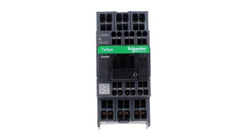 TeSys Deca Stycznik mocy I= 18A AC-3 styki pomocniczy 1R + 1Z napięcie cewki 24 V DC LC1D183BD