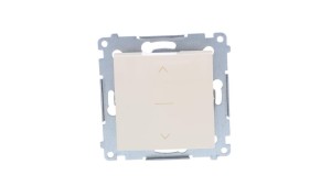 Simon 54 Premium Łącznik żaluzjowy trójpozycyjny 1-0-2, szybkozłącza, kremowy DZW1K.01/41