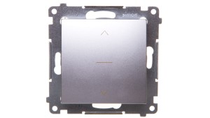 Simon 54 Premium Łącznik żaluzjowy trójpozycyjny 1-0-2, szybkozłącza, srebrny matowy DZW1K.01/43
