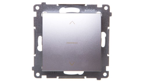 Simon 54 Premium Łącznik żaluzjowy trójpozycyjny 1-0-2, szybkozłącza, srebrny matowy DZW1K.01/43