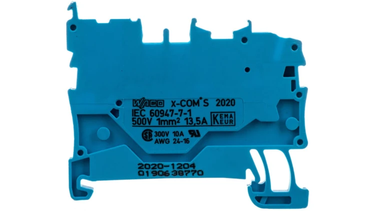 Złaczka bazowa X-COMS 1-prz./ 1 pin niebieska 2020-1204 /50szt./