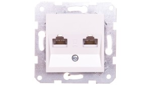 Karre Gniazdo Komputerowe 2xrj45 Kat. 5e, Kolor Biały / 90963634