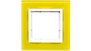 Simon 54 Nature Ramka pojedyncza szkło LIMONKOWY SORBET DRN1/90