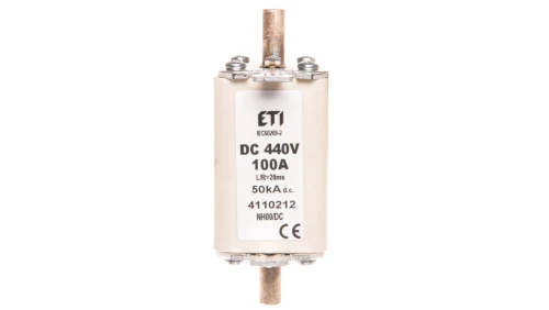 Wkładka bezpiecznikowa NH00 100A 440V DC 004110212
