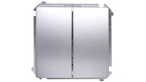 Simon Basic Łącznik świecznikowy 10AX 250V, szybkozłącza, srebrny mat BMW5.01/43