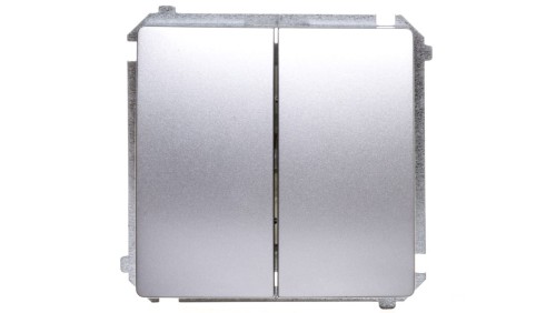 Simon Basic Łącznik świecznikowy 10AX 250V, szybkozłącza, srebrny mat BMW5.01/43