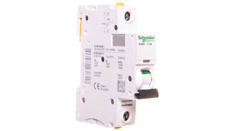 Wyłącznik nadprądowy 1P C 4A 10kA AC iC60H-C4 A9F07104