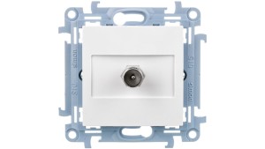 Simon 10 Gniazdo antenowe pojedyncze końcowe biały CAK1.01/11