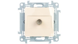 Simon 10 Gniazdo antenowe pojedyncze końcowe kremowy CAK1.01/41