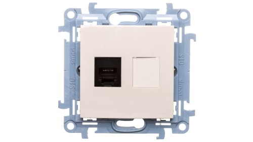 Simon 10 Gniazdo telefoniczne pojedyncze RJ12 kremowy CT1.01/41