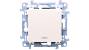 Simon 10 łącznik jednobiegunowy z podświetleniem LED 10AX IP20 kremowy CW1L.01/41