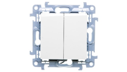 Simon 10 Łącznik świecznikowy z podświetleniem LED 10AX IP44 biały CW5BL.01/11