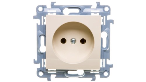 Simon 10 Gniazdo pojedyncze b/u kremowe 16A 250V IP20 CG1.01/41