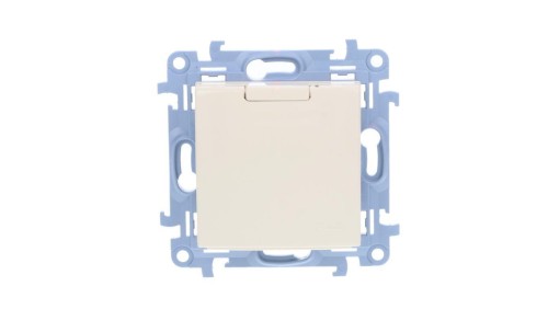 Simon 10 Gniazdo pojedyncze z uszczelką z przesłonami kremowe 16A 250V IP44 CGZ1BZ.01/41