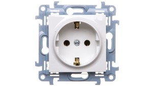 Simon 10 Gniazdo pojedyncze SCHUKO białe 16A 250V IP20 CGSZ1.01/11