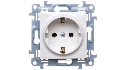 Simon 10 Gniazdo pojedyncze SCHUKO białe 16A 250V IP20 CGSZ1.01/11