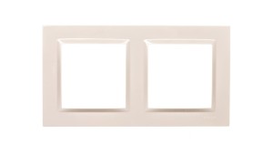 Simon 10 Ramka podwójna kremowa CR2/41