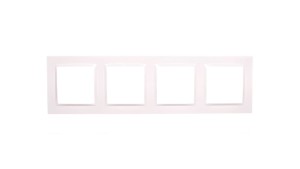 Simon 10 Ramka poczwórna biała CR4/11