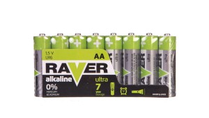 Bateria alkaliczna LR6 / AA 1,5V RAVER ULTRA B79218 /opakowanie 8szt./