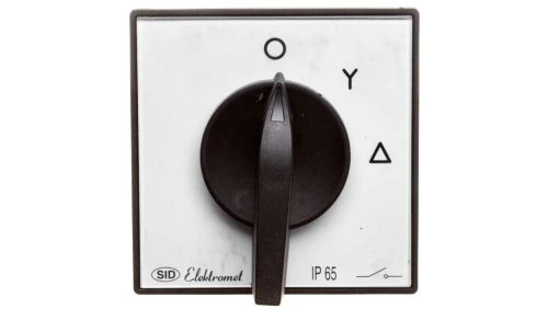 Łącznik krzywkowy gwiazda-trójkąt 3P 63A IP65 ŁK 63-22 z płytką 926322