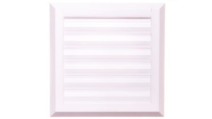 Kratka wentylacyjna 130x130mm fi 100mm biała żaluzja+sznurek rozpieracze T38