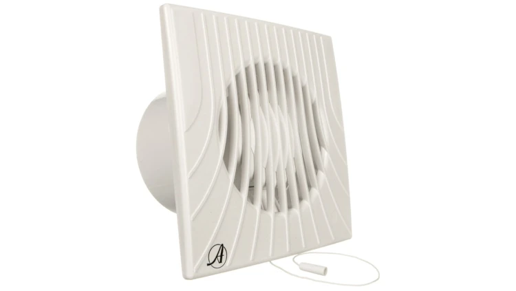 Wentylator wyciągowy fi 100 14W 98m3/h 230V IPX4 biały włącznik pociągany E0007848W WA100W