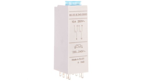 Przekaźnik czasowy 2P 10A 230-240V AC, wielofunkcyjny Al, Dl, SW, GI 85.02.8.240.0000