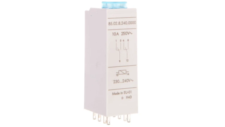 Przekaźnik czasowy 2P 10A 230-240V AC, wielofunkcyjny Al, Dl, SW, GI 85.02.8.240.0000