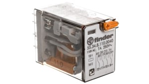 Przekaźnik przemysłowy 4P 7A 110V AC przycisk testujący mechaniczny wskaźnik zadziałania 55.34.8.110.0040