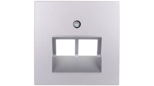 Berker B1/B5/B7 GLAS Plakietka do gniazda teleinformatycznego UAE /RJ11, RJ45/ aluminium 14091404