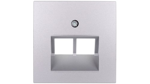 Berker B1/B5/B7 GLAS Plakietka do gniazda teleinformatycznego UAE /RJ11, RJ45/ aluminium 14091404
