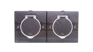 MOSAIC Pokrywa gniazda podwójna prostokątna Inox 089702