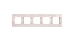 Simon 54 Nature Ramka pięciokrotna szkło BIAŁA PERŁA DRN5/70