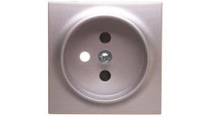 Simon 54 Pokrywa gniazda pojedynczego z przesłonami srebrny mat DGZ1ZP/43