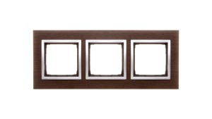Simon 54 Nature Ramka potrójna drewno SREBRNE WENGE DRN3/84
