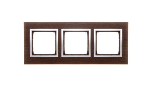 Simon 54 Nature Ramka potrójna drewno SREBRNE WENGE DRN3/84