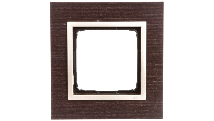 Simon 54 Nature Ramka pojedyncza drewno ZŁOTE WENGE DRN1/85