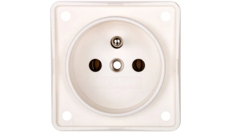 Integro Flow Gniazdo pojedyncze z/u śnieżnobiałe mat 961852502