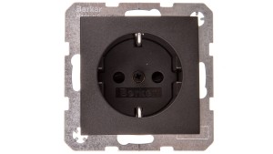B.Kwadrat/B.3/B.7 Gniazdo pojedyncze z/u SCHUKO antracyt mat 47231606